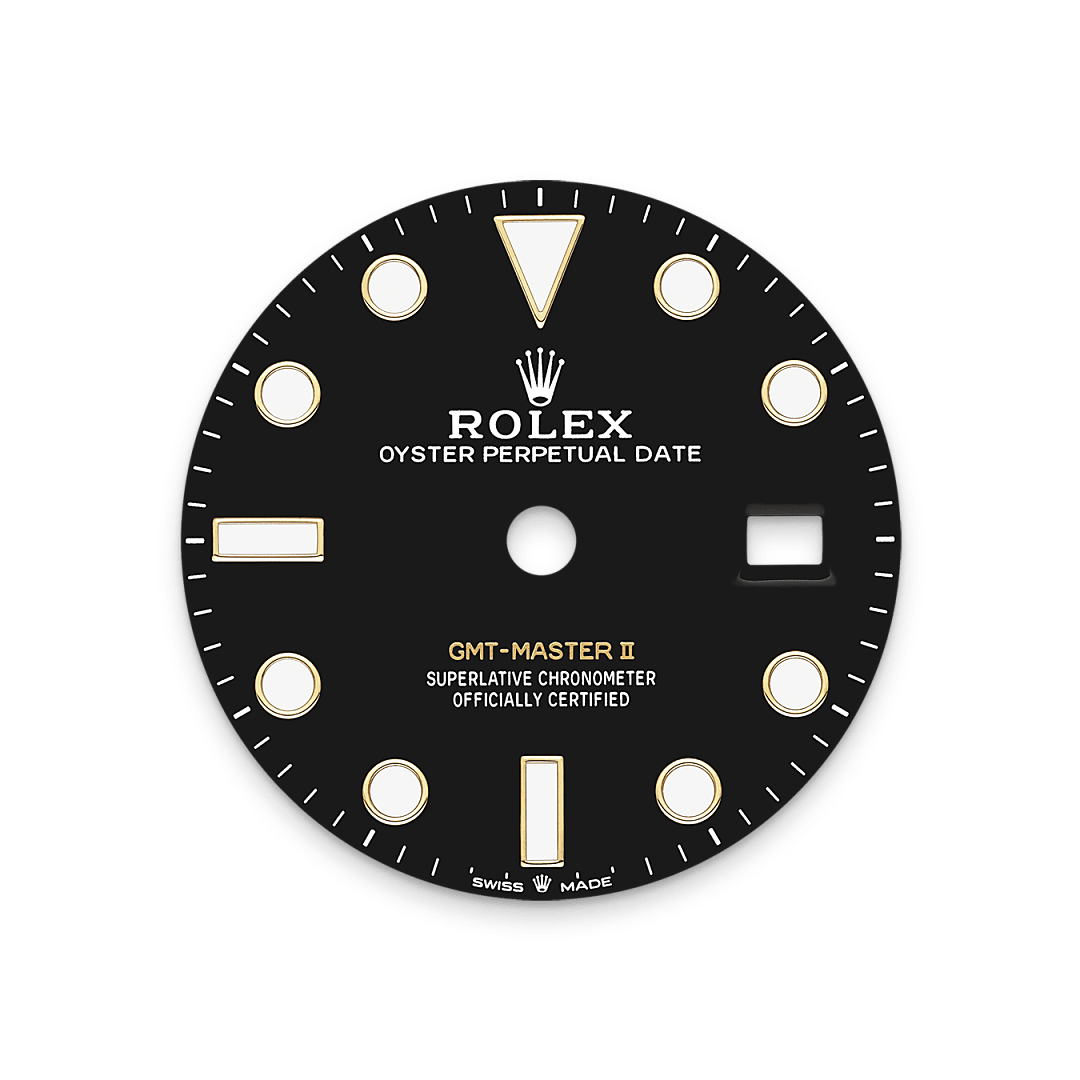 Rolex  GMT-Master II Oyster, 40 mm, Oystersteel og gult guld M126713GRNR-0001 hos Knud Pedersen