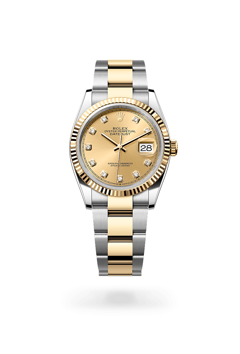 Rolex Datejust 36Oyster, 36 mm, Oystersteel og gult guldM126233-0018 - Knud Pedersen