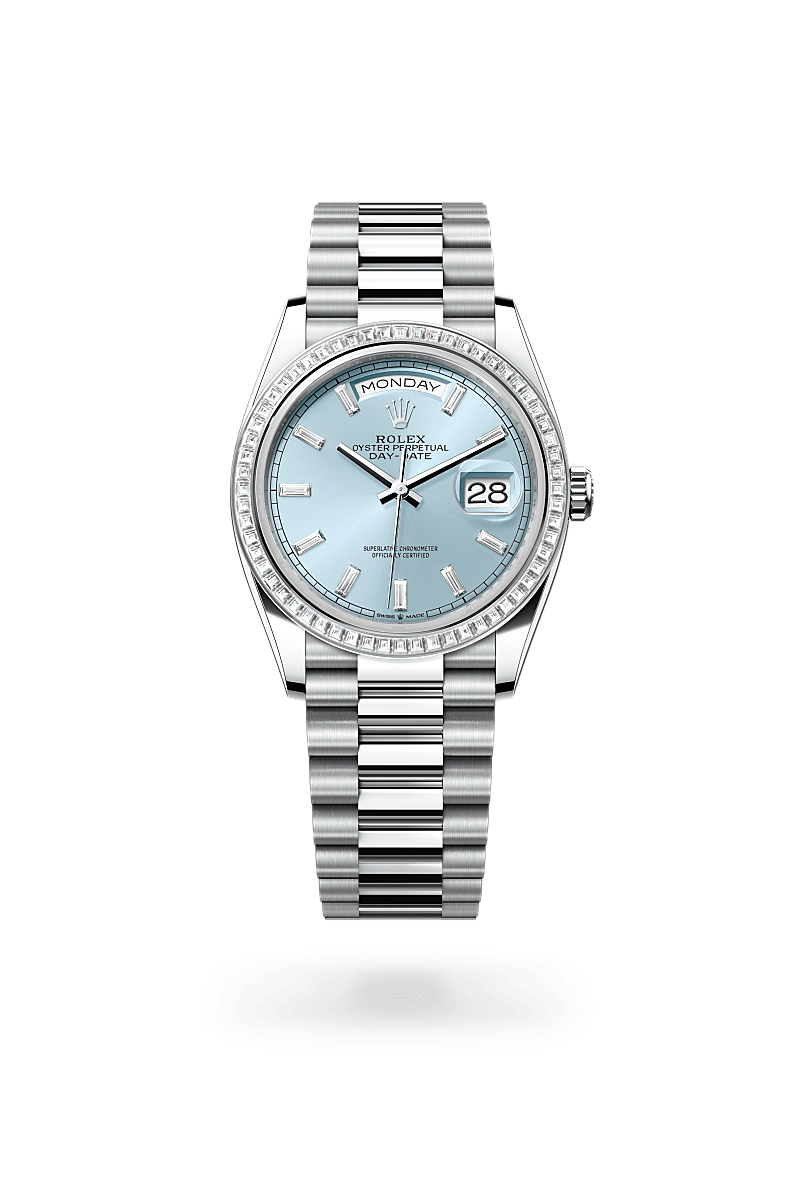 Rolex Day-Date 36Oyster, 36 mm, platin og diamanterM128396TBR-0003 - Knud Pedersen
