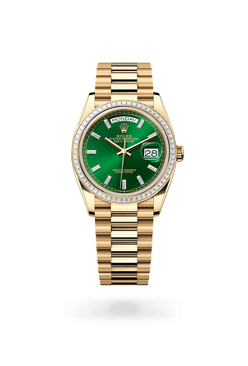 Rolex Day-Date 36Oyster, 36 mm, guld og diamanterM128398TBR-0035 - Knud Pedersen