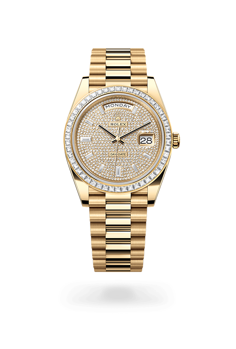 Rolex Day-Date 40Oyster, 40 mm, guld og diamanterM228398TBR-0036 - Knud Pedersen
