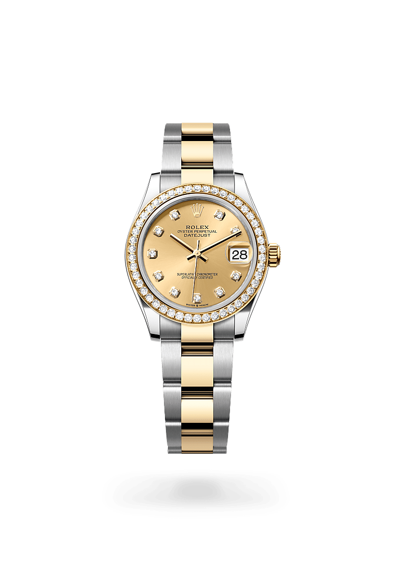 Rolex Datejust 31Oyster, 31 mm, Oystersteel, guld og diamanterM278383RBR-0025 - Knud Pedersen