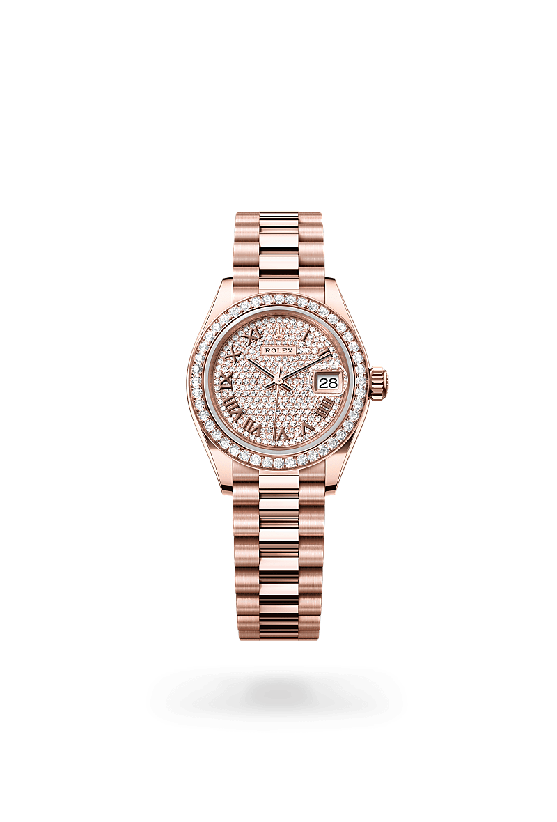 Rolex Lady-DatejustOyster, 28 mm, Everose guld og diamanterM279135RBR-0021 - Knud Pedersen