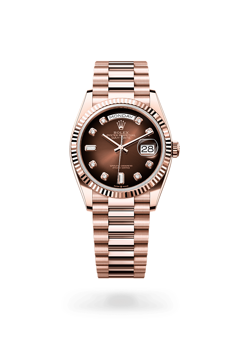 Rolex  Day-Date 36 Oyster, 36 mm, Everose guld M128235-0037 | Knud Pedersen - Knud Pedersen