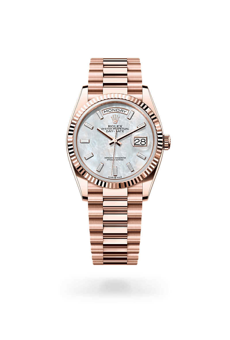 Rolex  Day-Date 36 Oyster, 36 mm, Everose guld M128235-0078 | Knud Pedersen - Knud Pedersen