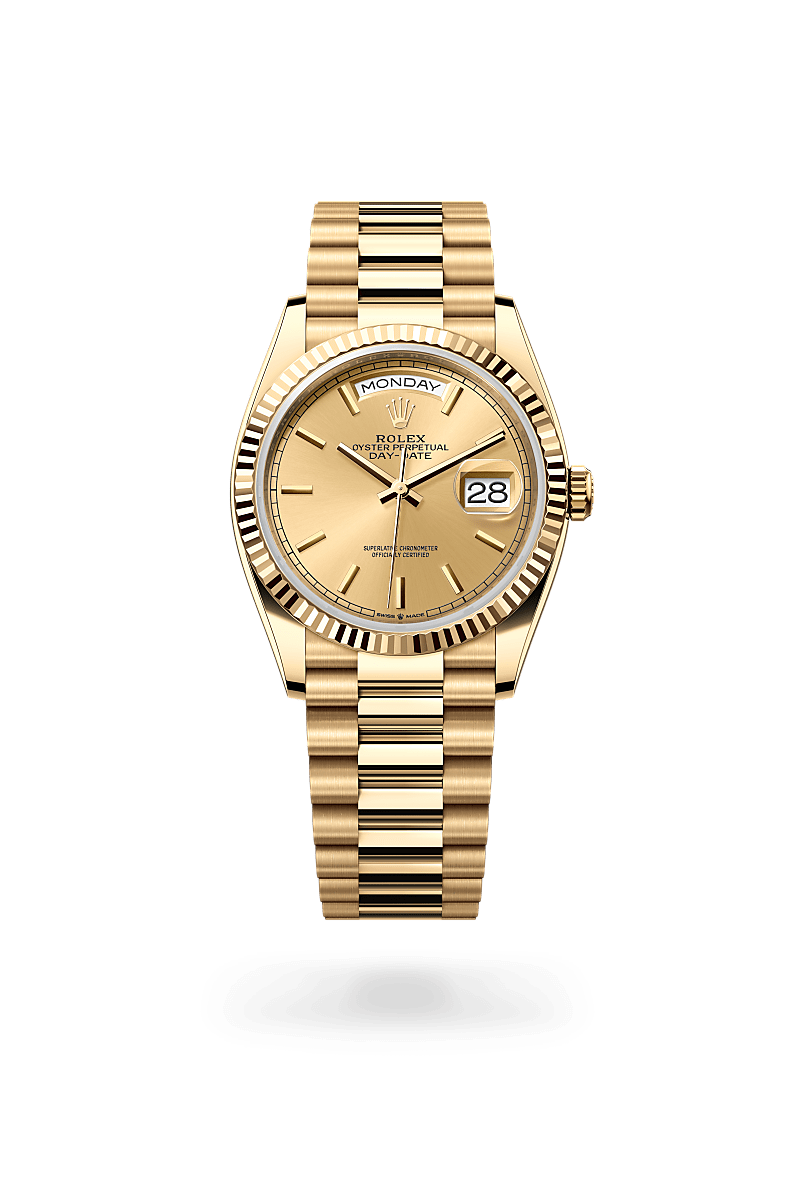 Rolex  Day-Date 36 Oyster, 36 mm, gult guld M128238-0045 | Knud Pedersen - Knud Pedersen