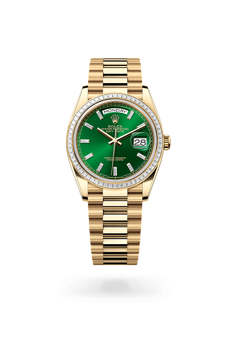 Rolex  Day-Date 36 Oyster, 36 mm, guld og diamanter M128398TBR-0035 | Knud Pedersen - Knud Pedersen