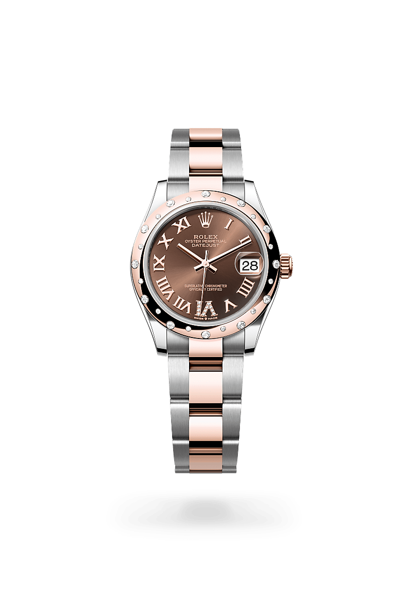 Rolex  Datejust 31 Oyster, 31 mm, Oystersteel, Everose guld og diamanter M278341RBR-0003 | Knud Pedersen - Knud Pedersen