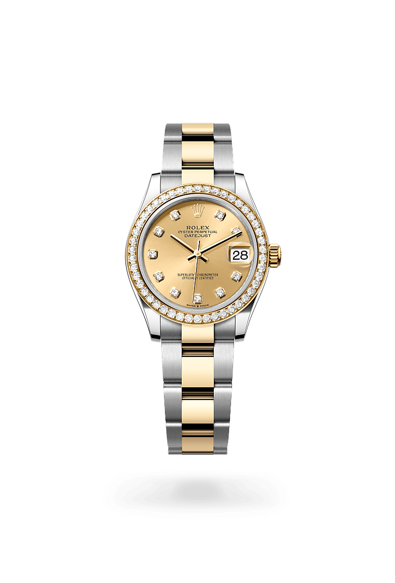 Rolex  Datejust 31 Oyster, 31 mm, Oystersteel, guld og diamanter M278383RBR-0025 | Knud Pedersen - Knud Pedersen