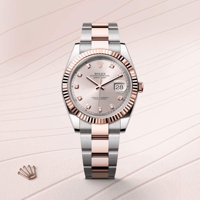 Rolex Datejust 41, Oyster, 41 mm, Oystersteel og Everose guld, M126331-0007