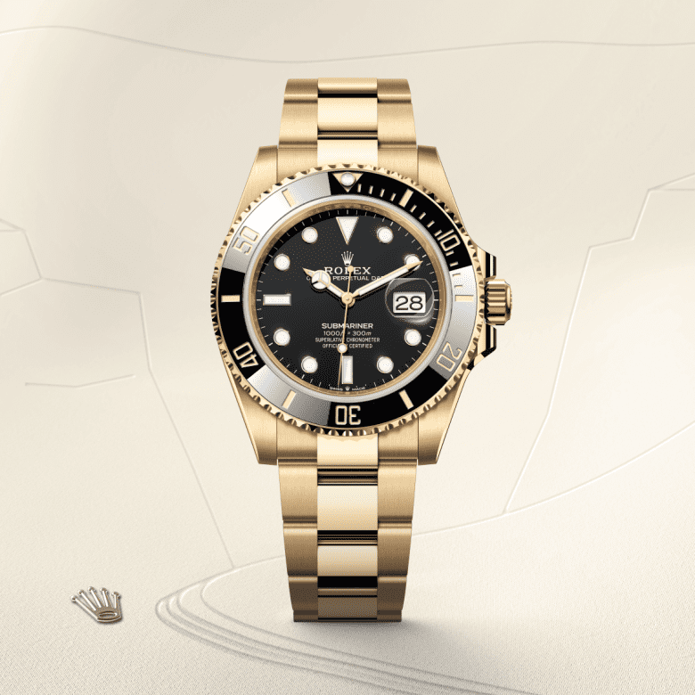 Rolex Submariner Date, Oyster, 41 mm, gult guld, M126618LN-0002