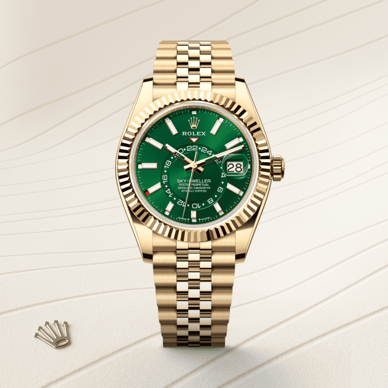 Rolex Sky-Dweller, Oyster, 42 mm, gult guld, M336938-0008