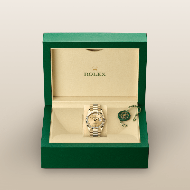 Rolex Day-Date 36, Oyster, 36 mm, gult guld, M128238-0045