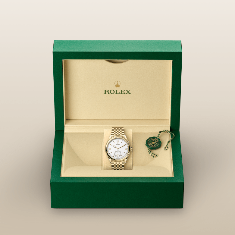 Rolex 1908, 39 mm, 18 karat gult guld, poleret finish, M52508-0008