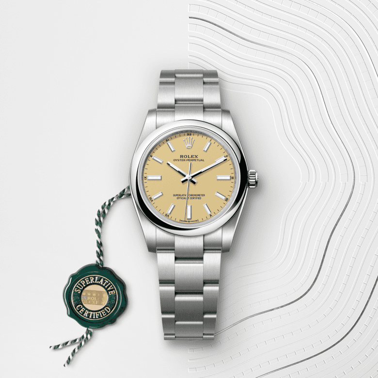 Rolex Oyster Perpetual 34, Oyster, 34 mm, Oystersteel, M124200-0007