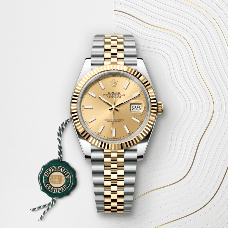 Rolex Datejust 41, Oyster, 41 mm, Oystersteel og gult guld, M126333-0010