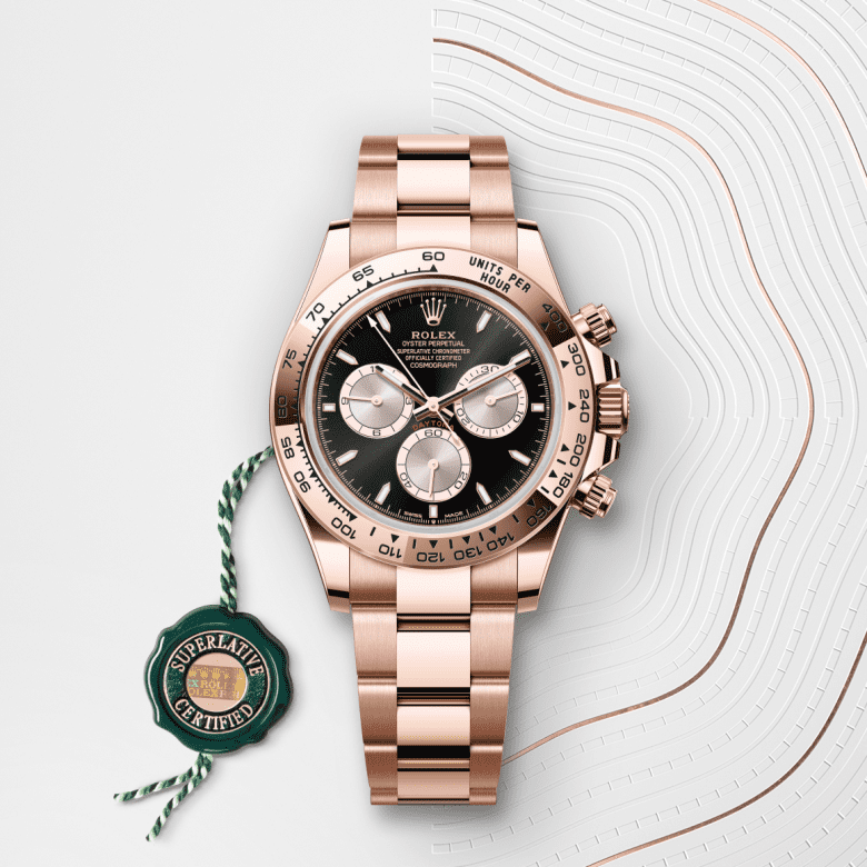 Rolex Cosmograph Daytona, Oyster, 40 mm, Everose guld, M126505-0001
