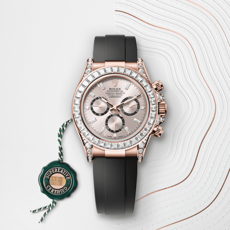Rolex Cosmograph Daytona, Oyster, 40 mm, Everose guld og diamanter, M126535TBR-0002