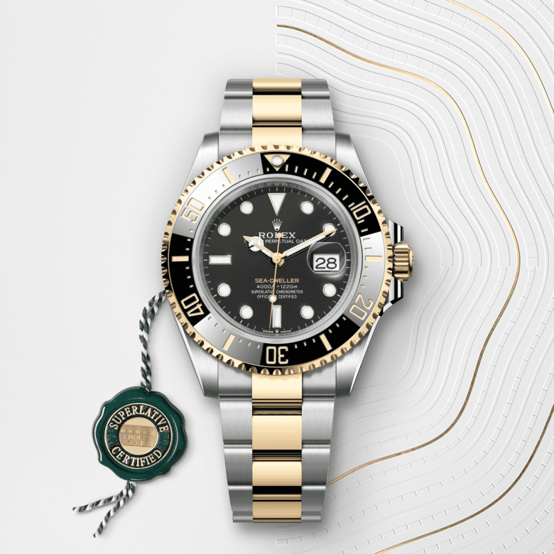 Rolex Sea-Dweller, Oyster, 43 mm, Oystersteel og gult guld, M126603-0001