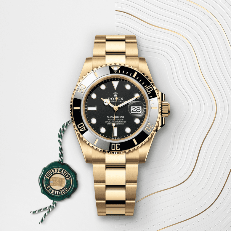Rolex Submariner Date, Oyster, 41 mm, gult guld, M126618LN-0002