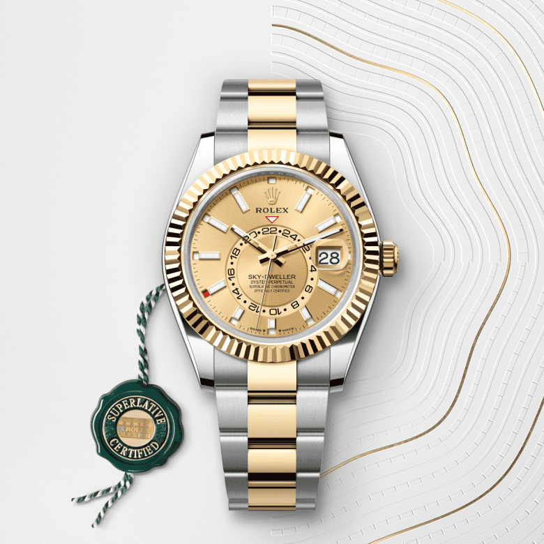 Rolex Sky-Dweller, Oyster, 42 mm, Oystersteel og gult guld, M336933-0001