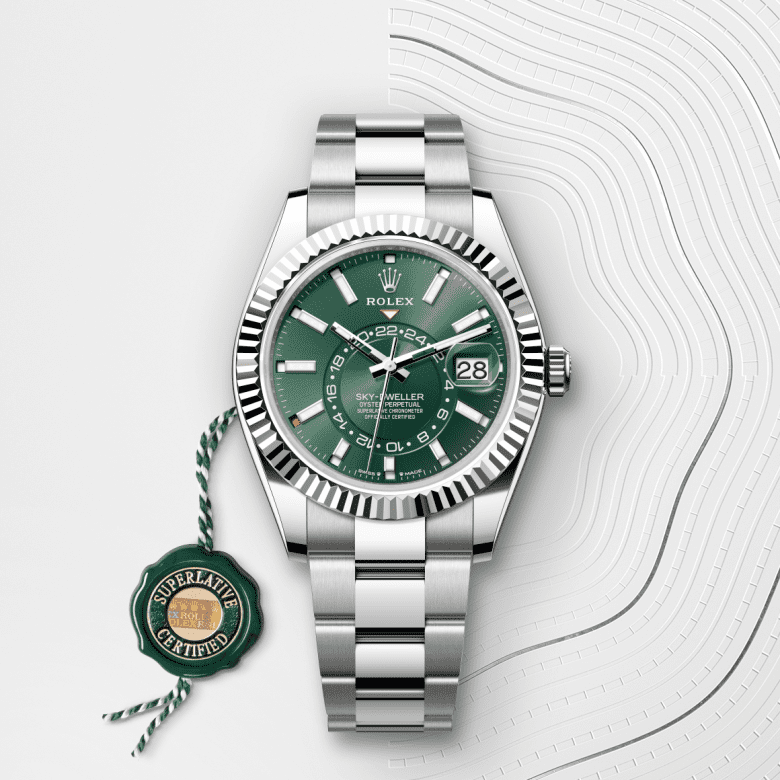 Rolex Sky-Dweller, Oyster, 42 mm, Oystersteel og hvidguld, M336934-0001