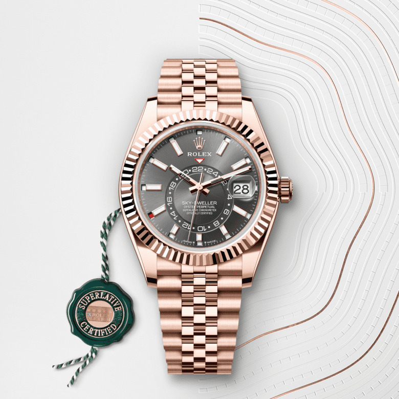 Rolex Sky-Dweller, Oyster, 42 mm, Everose guld, M336935-0008