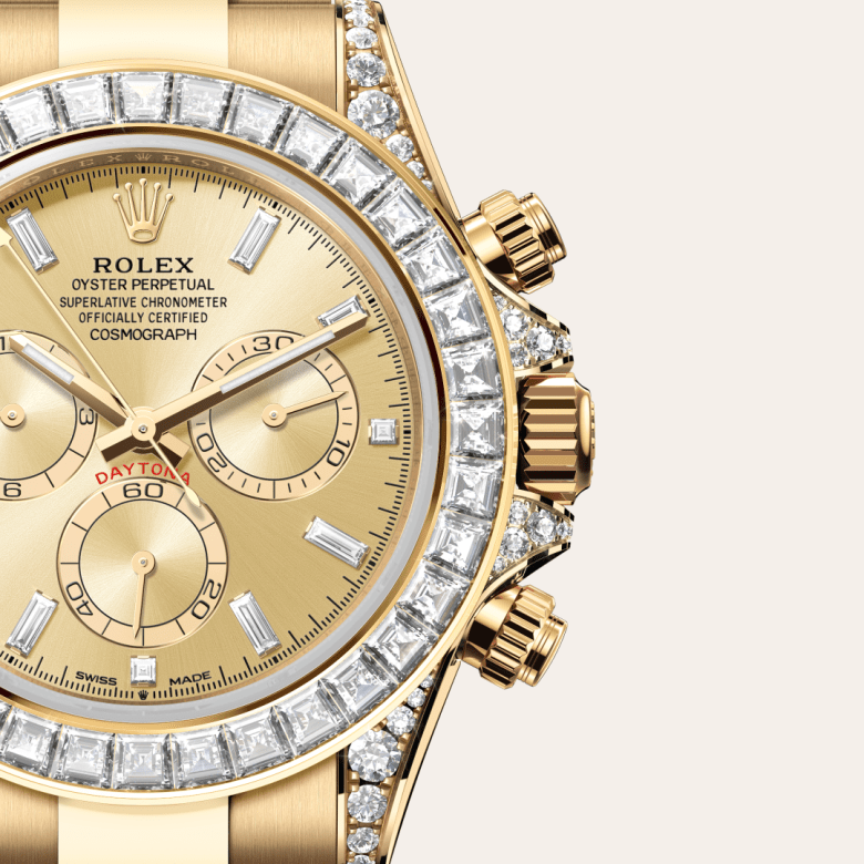 Rolex Cosmograph Daytona, Oyster, 40 mm, guld og diamanter, M126598TBR-0001