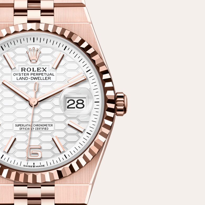 Rolex Land-Dweller 36, Oyster, 36 mm, Everose guld, M127235-0001