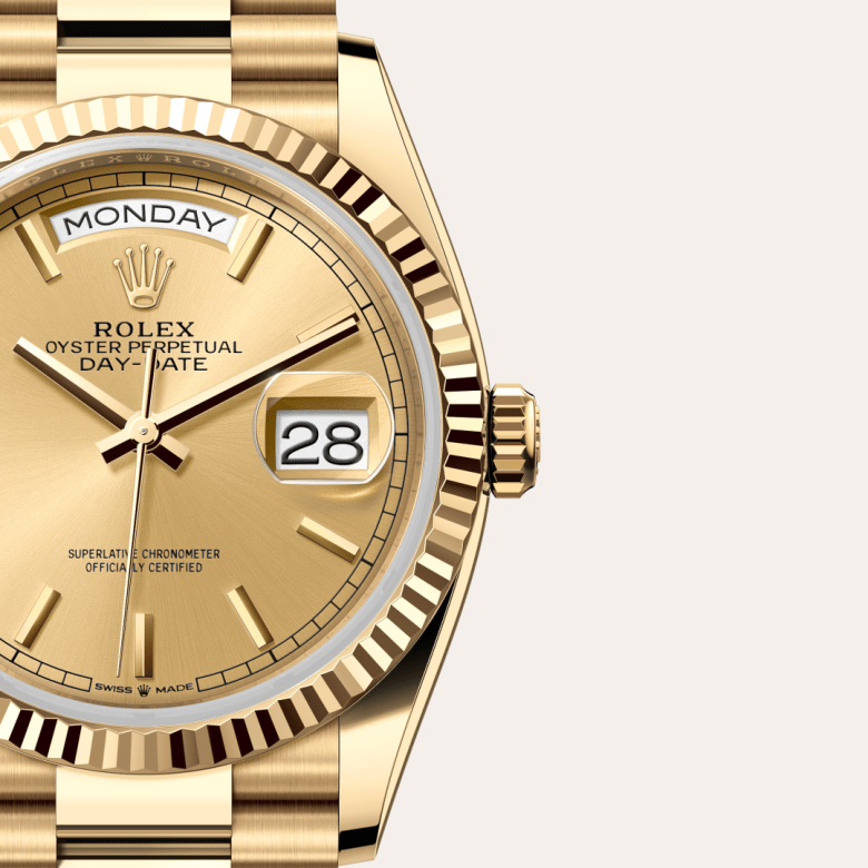 Rolex Day-Date 36, Oyster, 36 mm, gult guld, M128238-0045