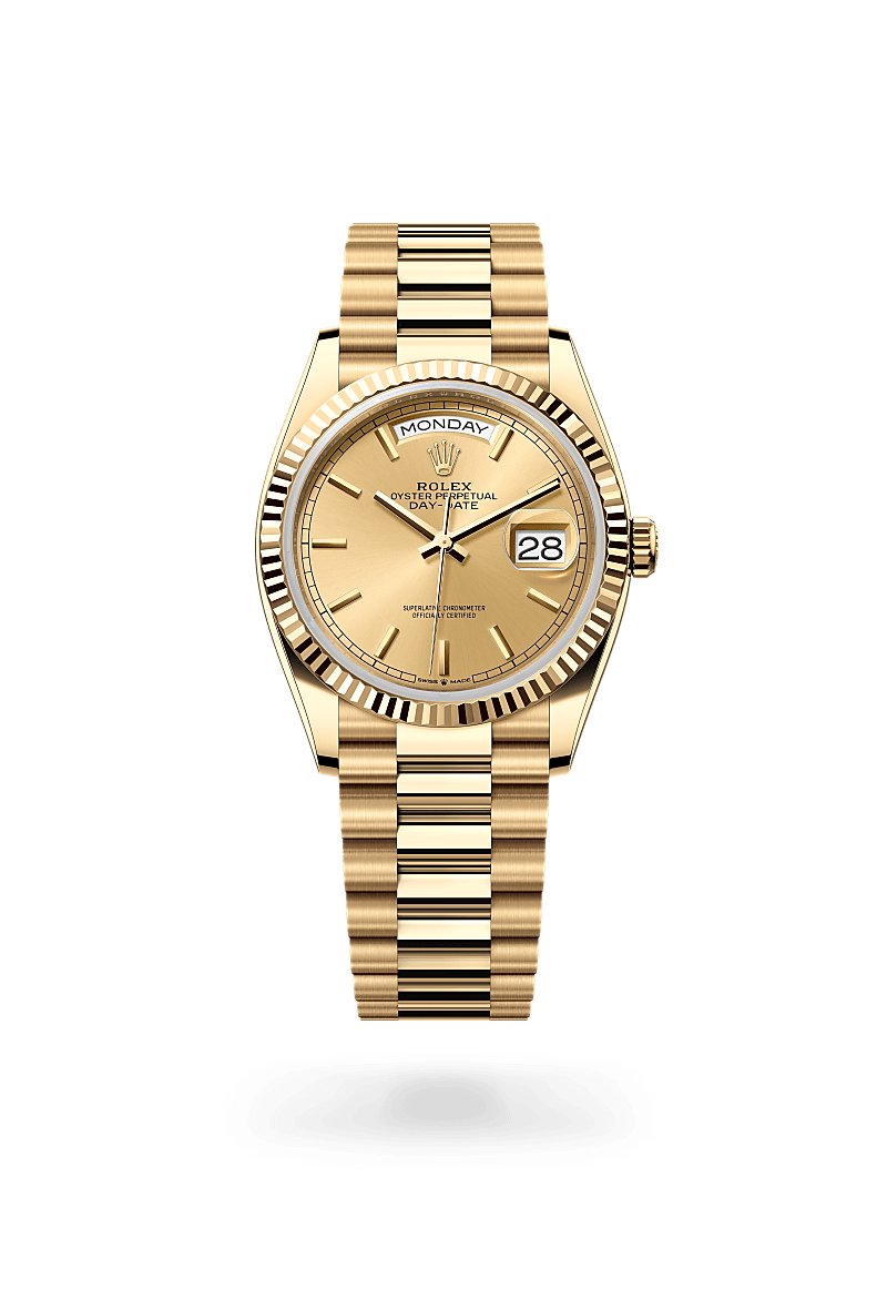 Rolex Day-Date 36Oyster, 36 mm, gult guldM128238-0045 - Knud Pedersen