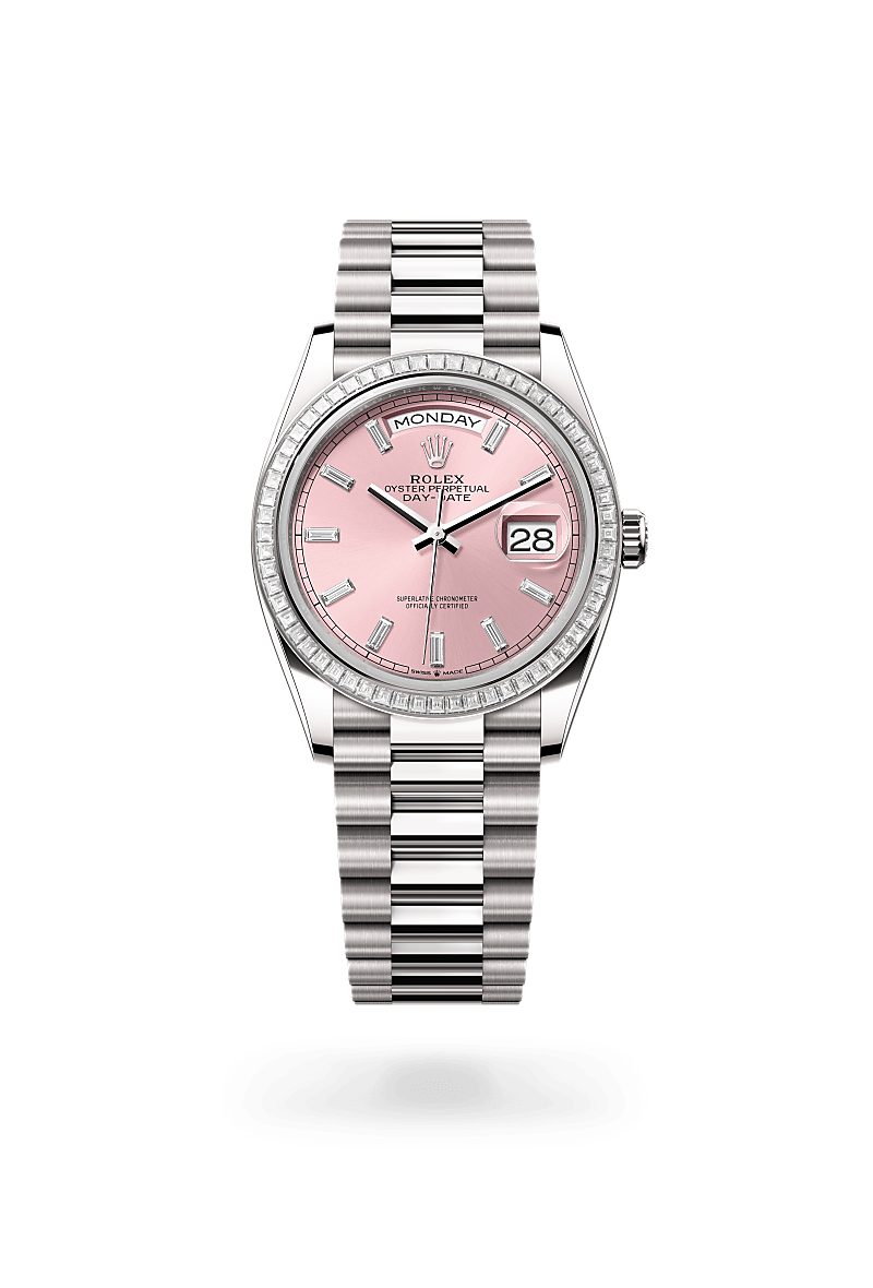 Rolex Day-Date 36Oyster, 36 mm, hvidguld og diamanterM128399TBR-0029 - Knud Pedersen