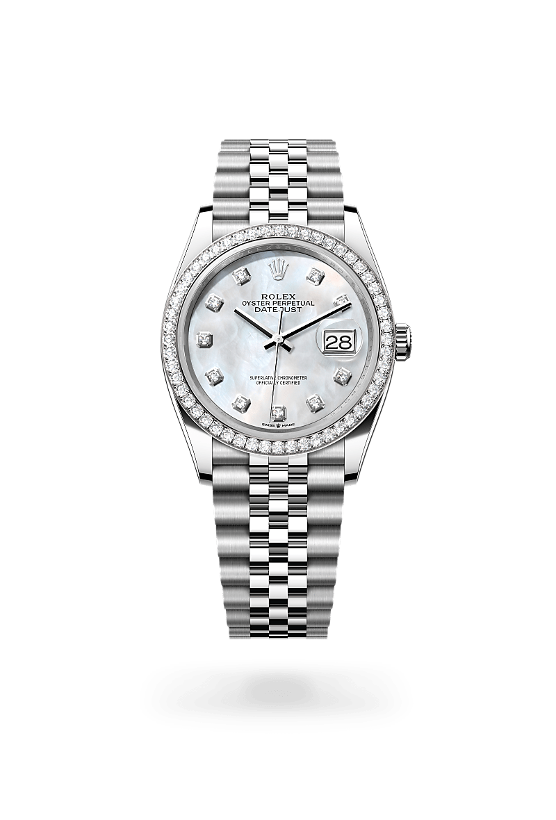 Rolex  Datejust 36 Oyster, 36 mm, Oystersteel, hvidguld og diamanter M126284RBR-0011 | Knud Pedersen - Knud Pedersen