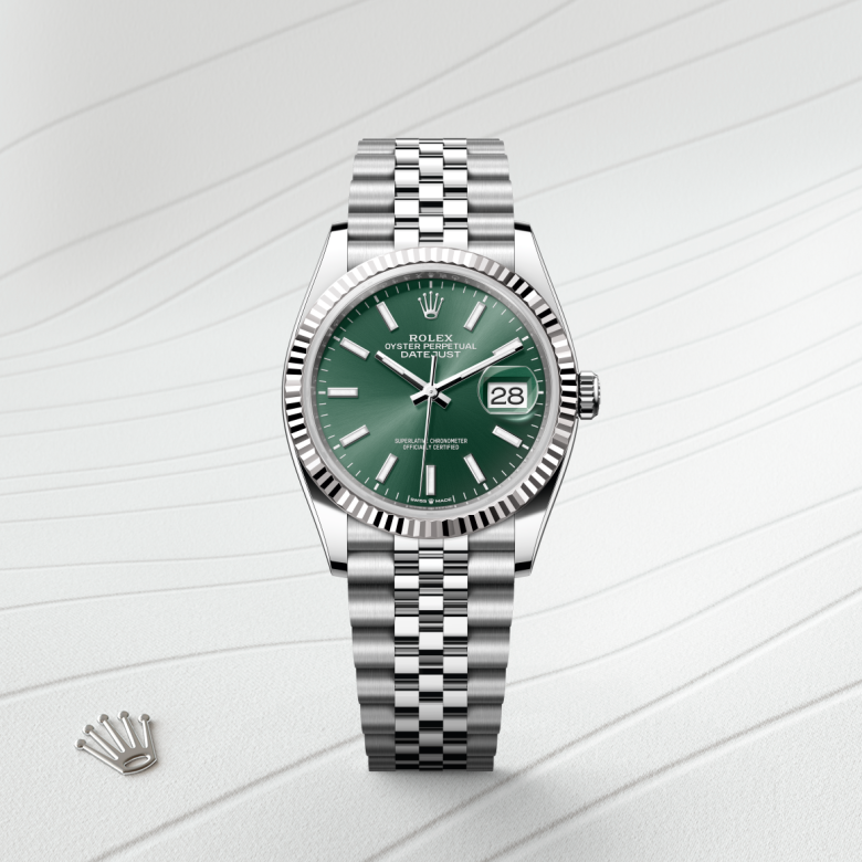 Rolex Datejust 36, Oyster, 36 mm, Oystersteel og hvidguld, M126234-0051