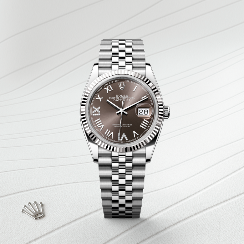 Rolex Datejust 36, Oyster, 36 mm, Oystersteel og hvidguld, M126234-0071