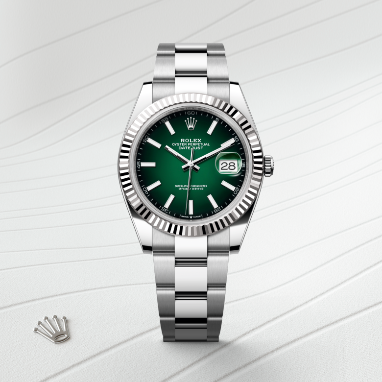 Rolex Datejust 41, Oyster, 41 mm, Oystersteel og hvidguld, M126334-0033