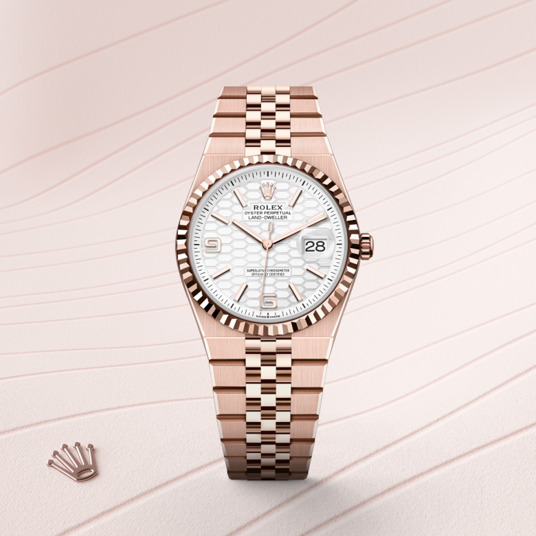 Rolex Land-Dweller 36, Oyster, 36 mm, Everose guld, M127235-0001