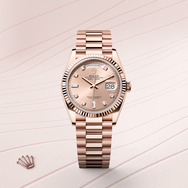 Rolex Day-Date 36, Oyster, 36 mm, Everose guld, M128235-0009
