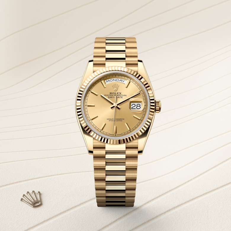 Rolex Day-Date 36, Oyster, 36 mm, gult guld, M128238-0045