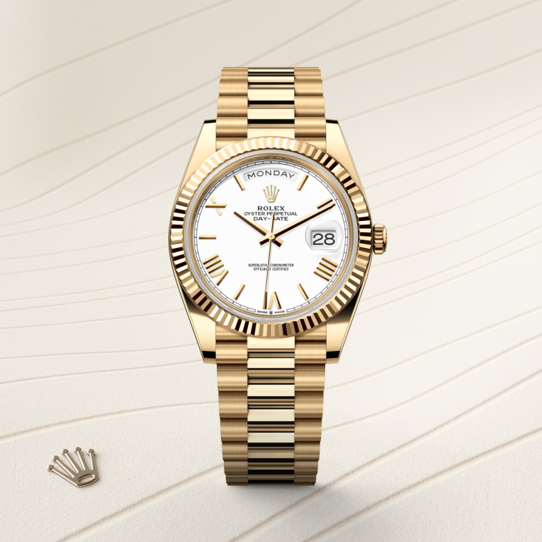 Rolex Day-Date 40, Oyster, 40 mm, gult guld, M228238-0042