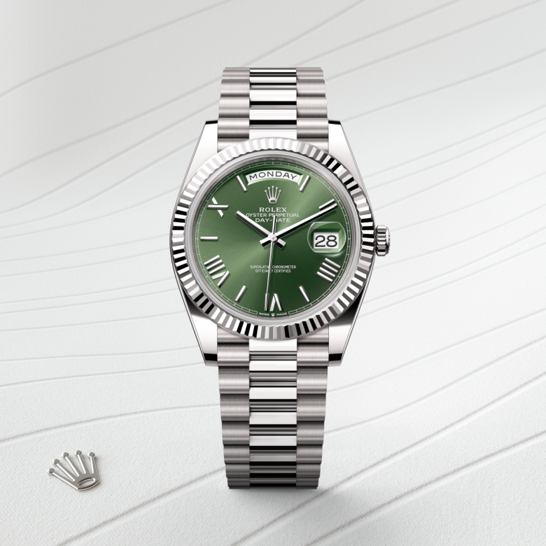 Rolex Day-Date 40, Oyster, 40 mm, hvidguld, M228239-0033