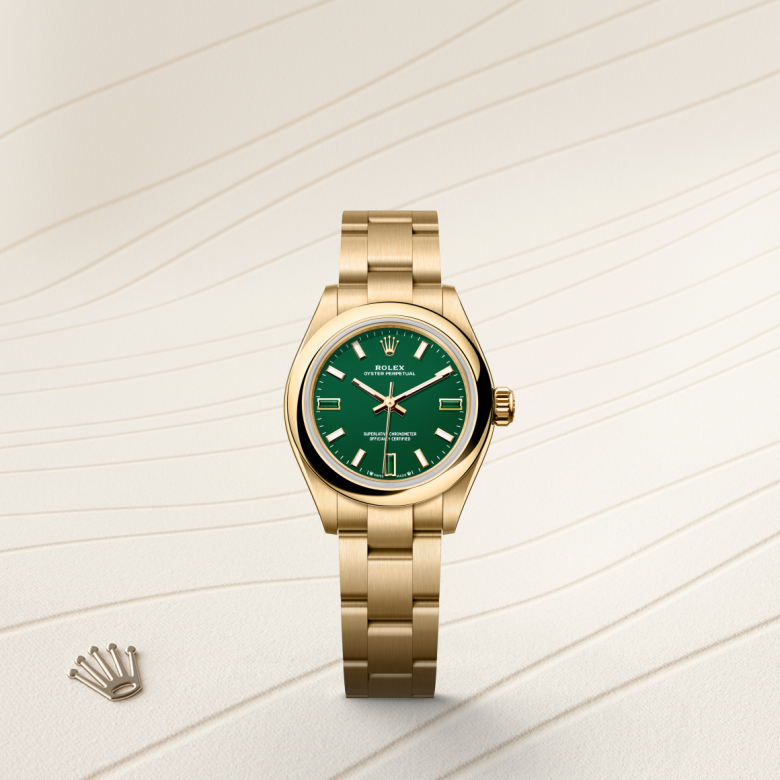 Rolex Oyster Perpetual 28, Oyster, 28 mm, gult guld, M276208-0002