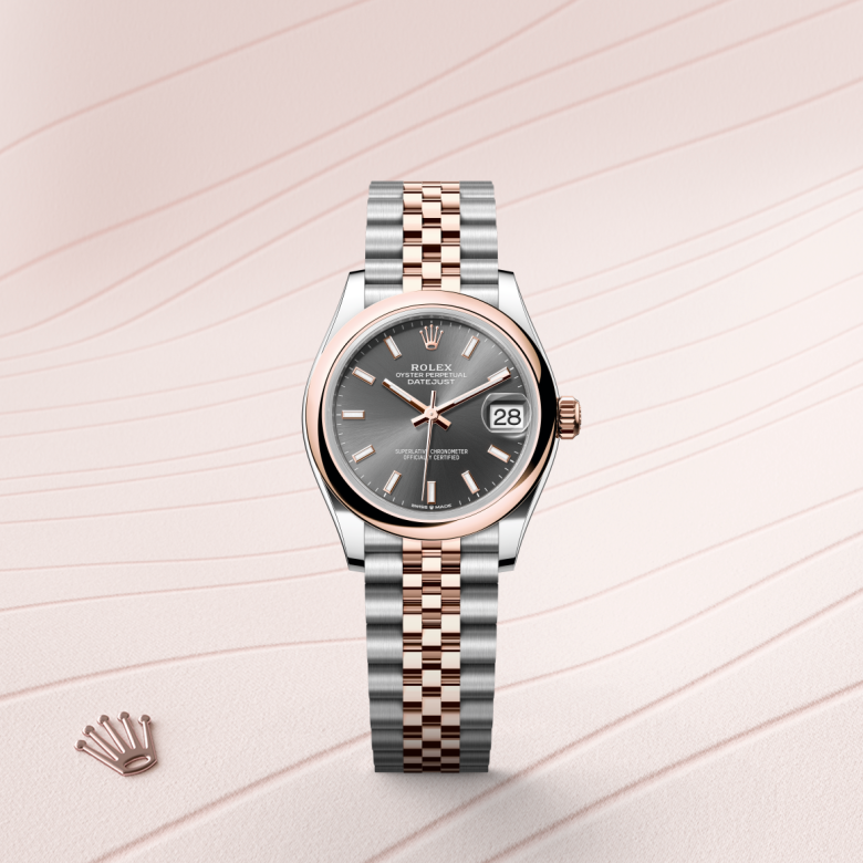 Rolex Datejust 31, Oyster, 31 mm, Oystersteel og Everose guld, M278241-0018