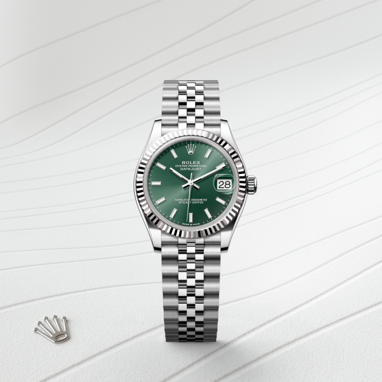 Rolex Datejust 31, Oyster, 31 mm, Oystersteel og hvidguld, M278274-0018