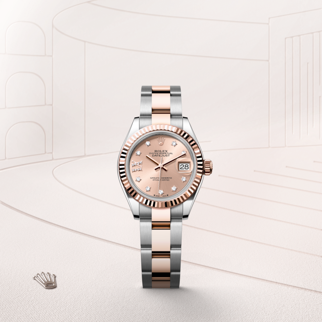 Rolex Lady-Datejust, Oyster, 28 mm, Oystersteel og Everose guld, M279171-0028