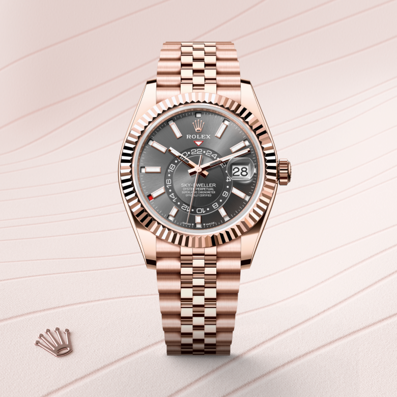Rolex Sky-Dweller, Oyster, 42 mm, Everose guld, M336935-0008