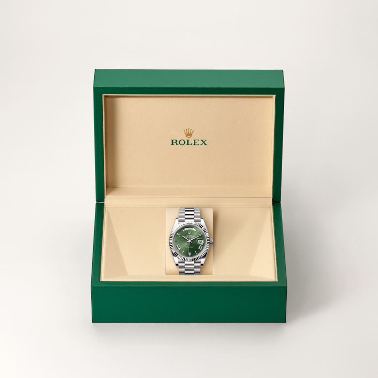 Rolex Day-Date 40, Oyster, 40 mm, hvidguld, M228239-0033