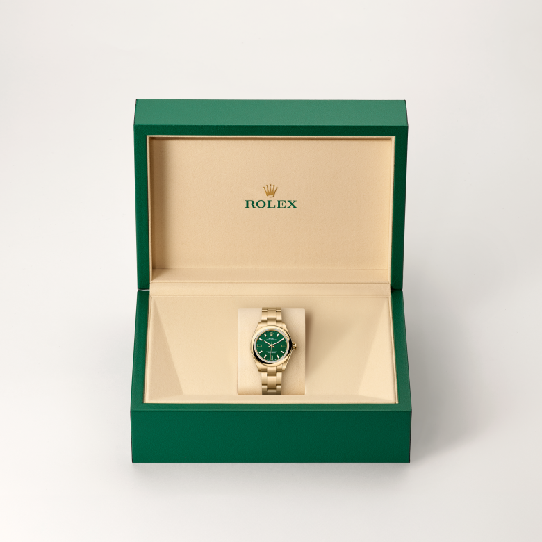 Rolex Oyster Perpetual 28, Oyster, 28 mm, gult guld, M276208-0002