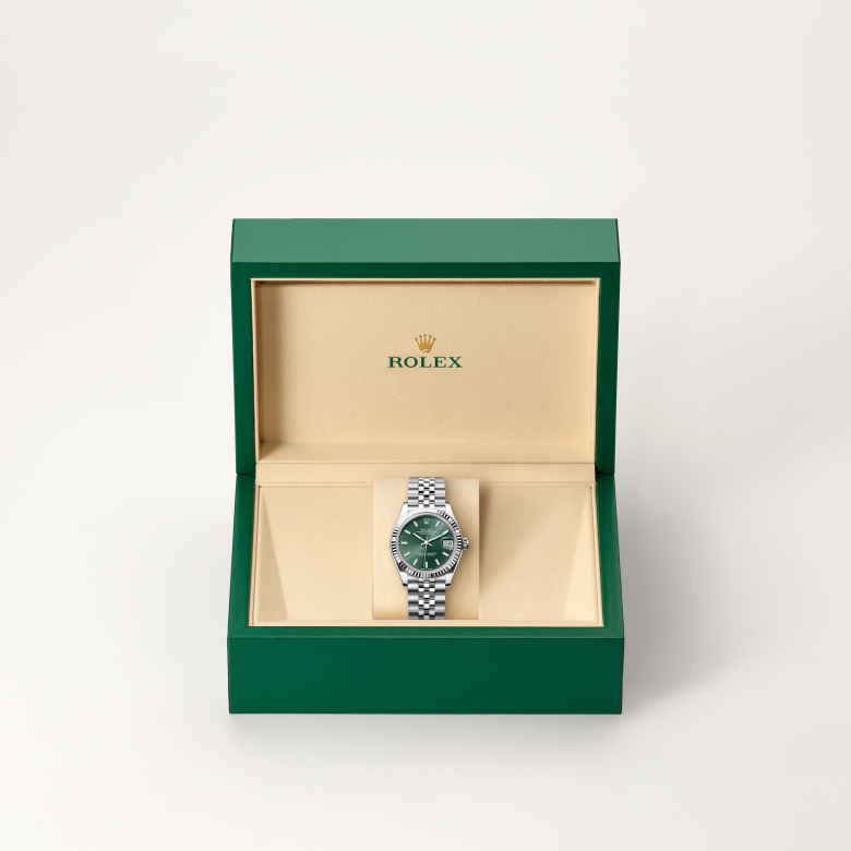 Rolex Datejust 31, Oyster, 31 mm, Oystersteel og hvidguld, M278274-0018