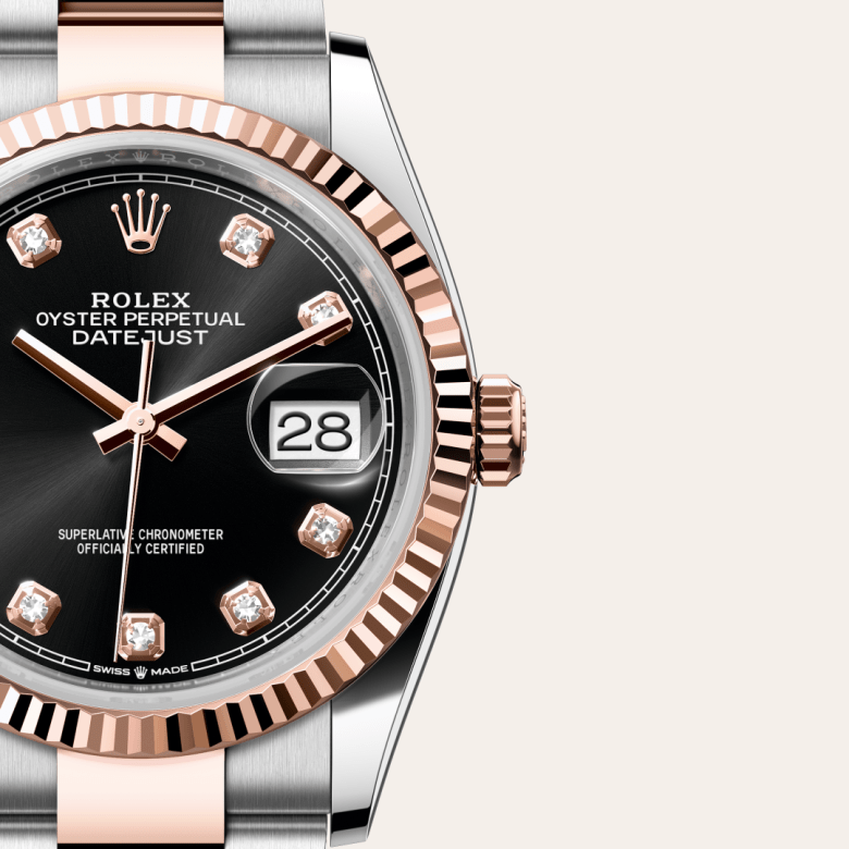 Rolex Datejust 36, Oyster, 36 mm, Oystersteel og Everose guld, M126231-0020